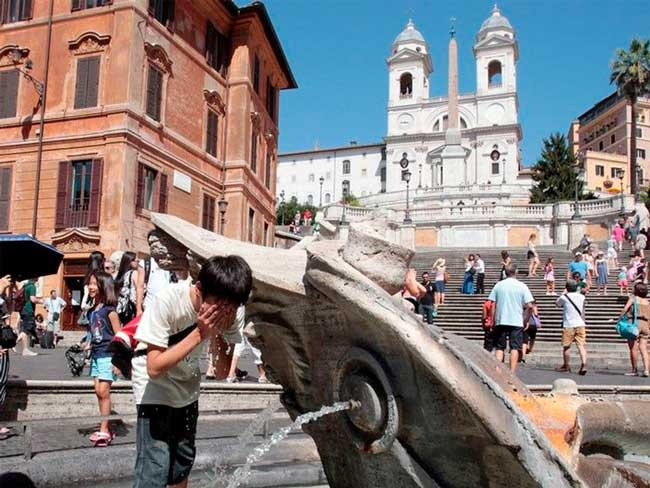 Η Ρώμη απειλείται με διακοπή στην παροχή νερού λόγω υψηλών θερμοκρασιών